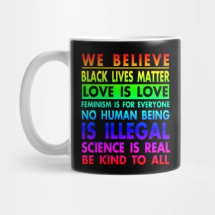 Black Lives Love Is Love Science LGBT Pride Kindness Mug